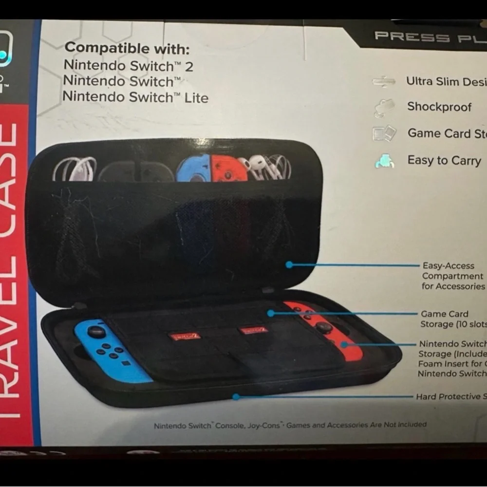 New carryall travel case for Nintendo Switch color black